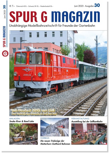 Cover Spur G Magazin Nr. 30 - Juni 2023 - Unser Titelbild zeigt das Vorbild der Lok 2095 - Lokneuheit von LGB - im Bahnhof Zell am See