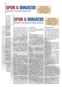Merkblatt - Anleitung fr Berichte im Spur G Magazin 